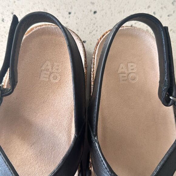 ABEO Lanai (Lacy) Women’s Size 9 Black Leather Sandals Comfortable Casual NWOB - Picture 11 of 12